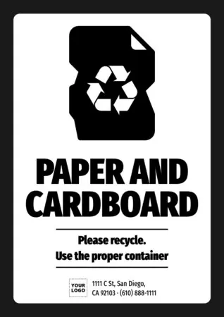 Modifier une affiche de recyclage