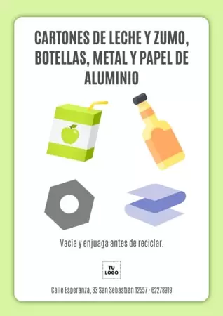 Editar un cartel de Reciclaje