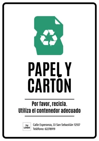 Editar un cartel de Reciclaje