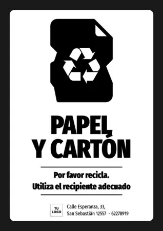 Editar un cartel de Reciclaje