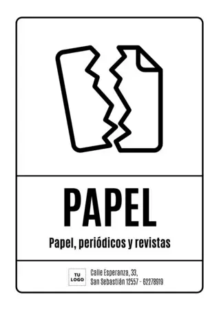 Editar un cartel de Reciclaje