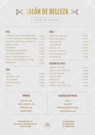 Crea un diseño para tu peluquería o barbería