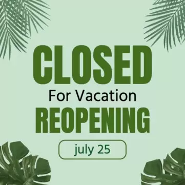 Bewerk uw gesloten voor vakantie teken