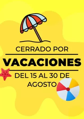 Edita tu imagen cerrado por vacaciones