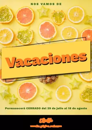 Edita tu imagen cerrado por vacaciones