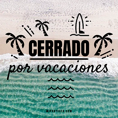 Cartel Cerrado Por Vacaciones Para Editar Gratis Viajessindestino