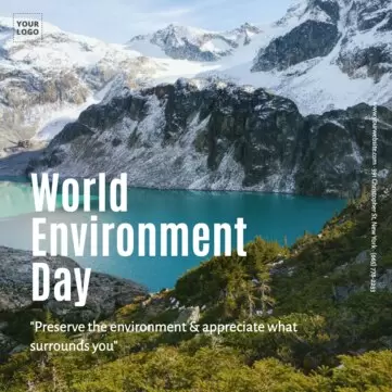 Edite um template de Dia Mundial do Meio Ambiente