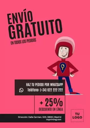 Edita una plantilla para entrega a domicilio