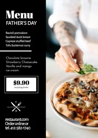 Edit my menu online