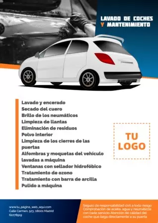 Edita un diseño de lavado de coches