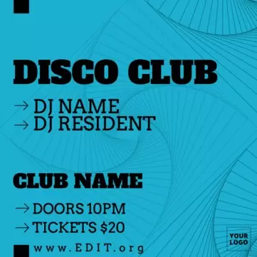 Edit a disco flyer