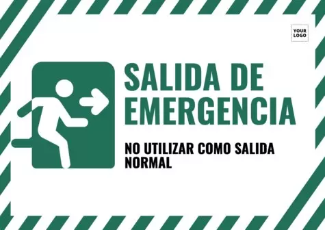 Edita un cartel de salida de emergencia