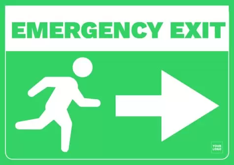 Edite um sinal de saída de emergência