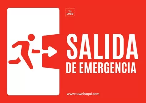 Edita un cartel de salida de emergencia