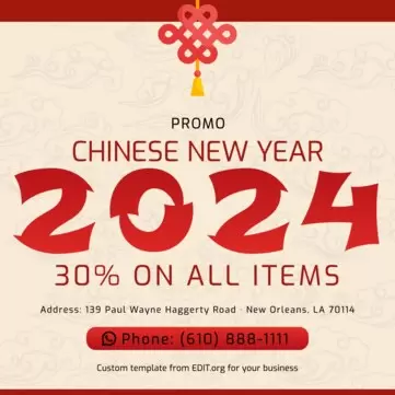 Edite um modelo para o Ano Novo Chinês