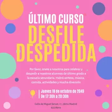 Edita un diseño de despedida