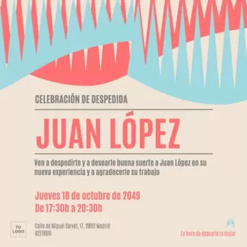 Edita un diseño de despedida