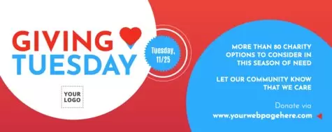 Edite um layout de Giving Tuesday