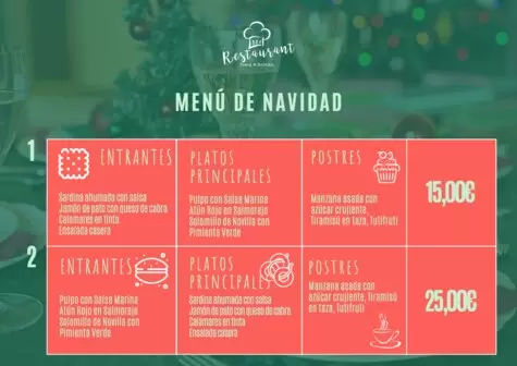 Editar mi menú navideño