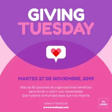 Edita un diseño de Giving Tuesday