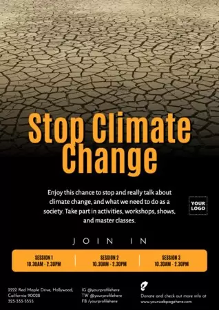 Edite um layout de mudança climática