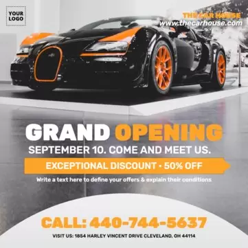 Bearbeite eine Vorlage für den Autohandel