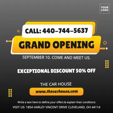 Bearbeite eine Vorlage für den Autohandel