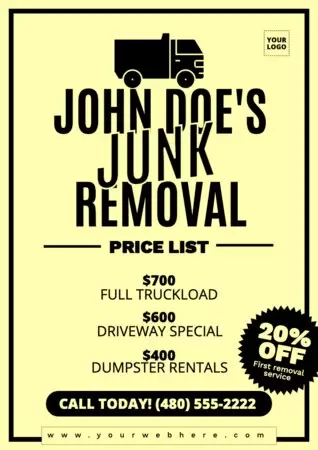 Edit a junk removal template