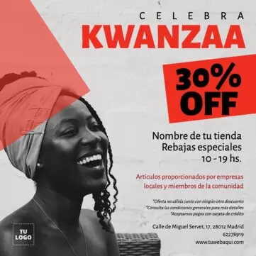 Edita una plantilla de Kwanzaa