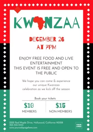 Edit a Kwanzaa design