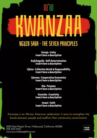 Edit a Kwanzaa design
