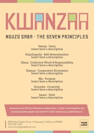 Edit a Kwanzaa design