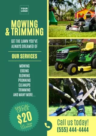 Bearbeite einen Flyer für ein Gartencenter