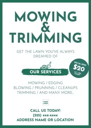 Edit a lawn care template