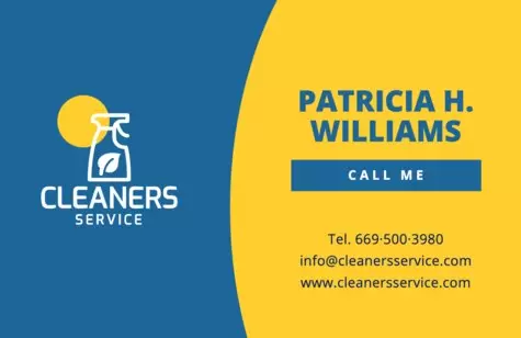 Edit a business card for House Cleaning