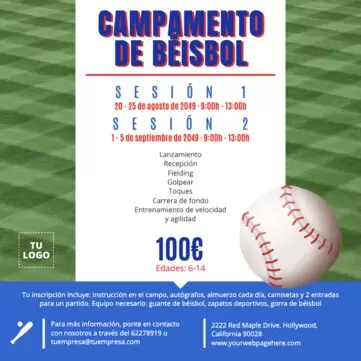 Edita un diseño de béisbol