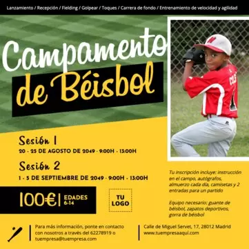 Edita un diseño de béisbol