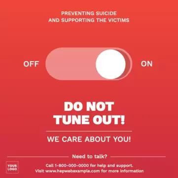 Modifier une affiche de prévention contre le suicide