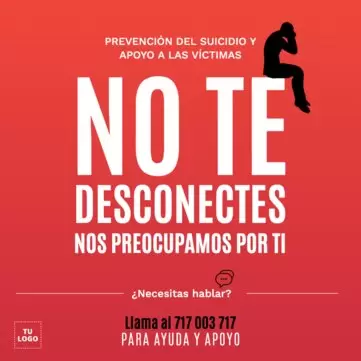 Editar una plantilla de prevención del suicidio