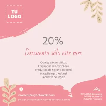 Edita un cartel de salón de belleza