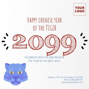 Edite um modelo para o Ano Novo Chinês