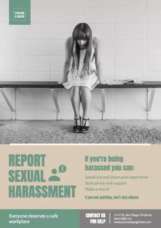 Edit a poster against workplace harassment