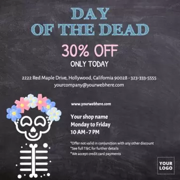 Edit a Day of the Dead template