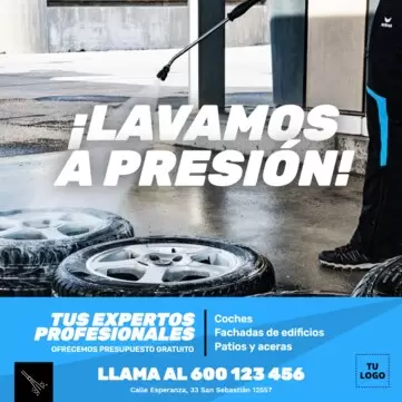 Edita un diseño de lavado de coches