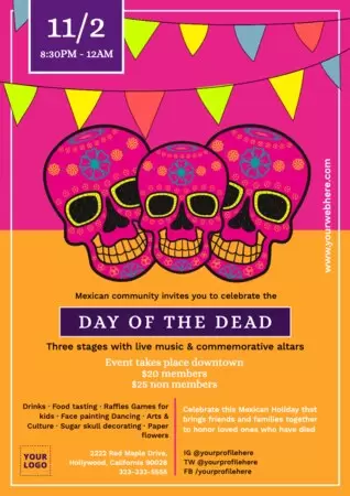 Edit a Day of the Dead template