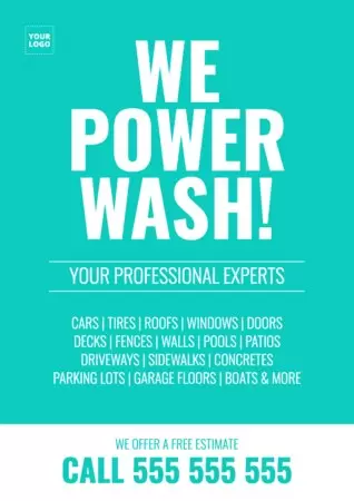 Edit a pressure washing flyer template