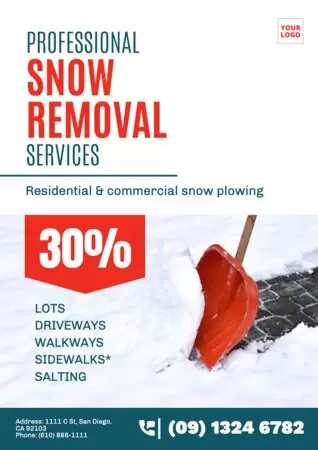 Edit a design for snow removal services