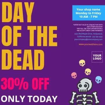 Editar um modelo de Dia dos Mortos