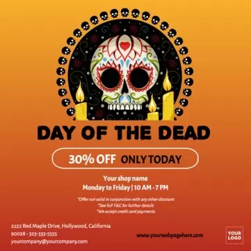 Edit a Day of the Dead template