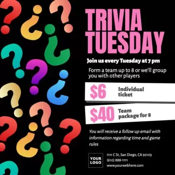 Edit a Trivia night flyer